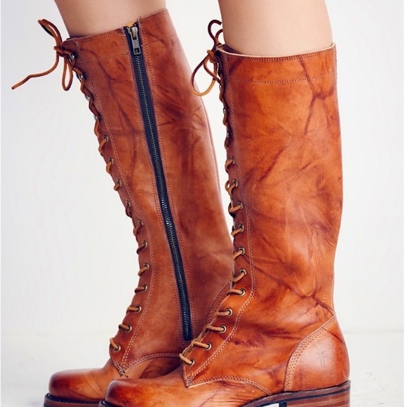 FRYE Campus Lug Lace Leather Knee-High Boots - Picture 12 of 16